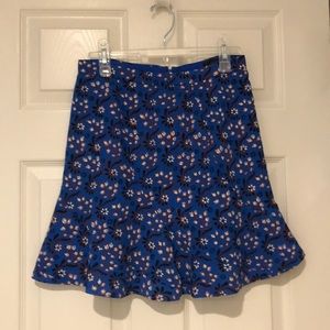 blue mini skirt